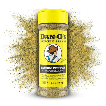 Dan-O's Lemon Pepper Seasoning – Portable Camping Spice for Open-Air Cooking, Citrus & Pepper Blend Duo