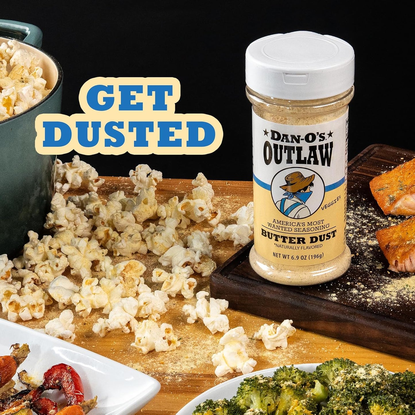 Dan-O's Outlaw Butter Dust Seasoning – Birthday Gift for the Grill Master, Buttery All Purpose Spice