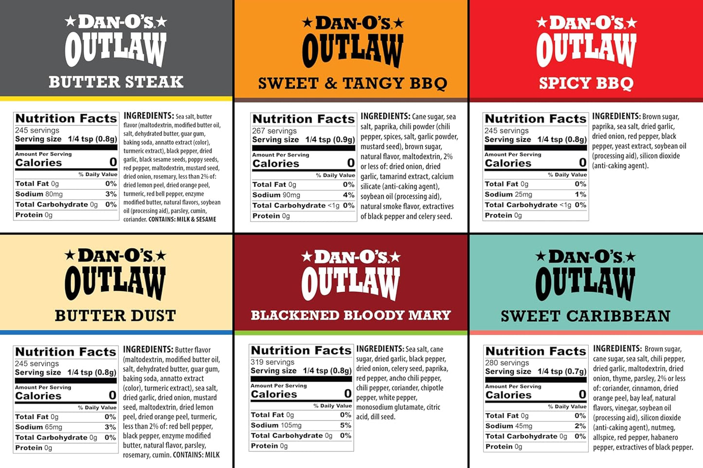 Dan-O's Outlaw Seasoning Gift Bundle – Valentine's Day Present for Her, Cocktail Crafters, and Home Chefs