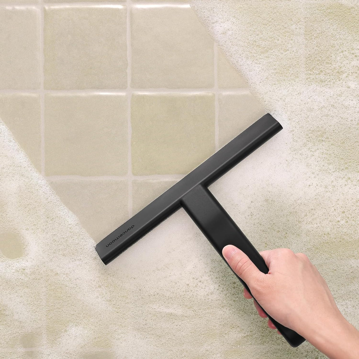 dancemoon JustHang Shower Squeegee for Less-Is-More Bathrooms, Mold-Resistant Everyday Tool