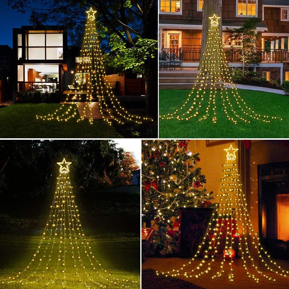 DANLI Christmas Star Lights — Flameless, Cool-Touch 30V Star Light for Homes with Kids and Pets, UL Certified Outdoor Plug