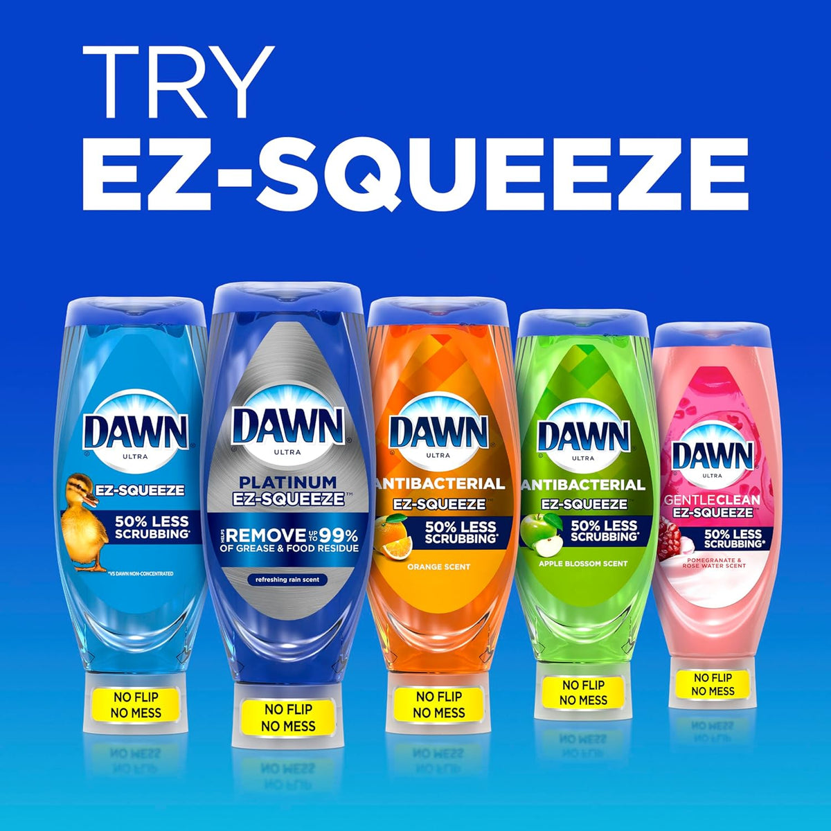 Dawn EZ-Squeeze Ultra Dish Soap for Intentional Pantry Storage, Compact Refill, 22 fl oz