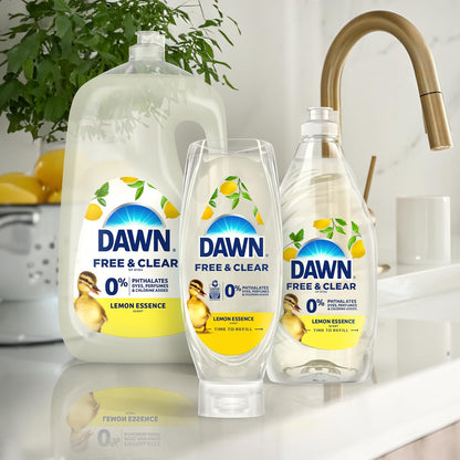 Dawn Free & Clear EZ-Squeeze Dish Soap – Portable Grease Cutting for Patio Cookouts