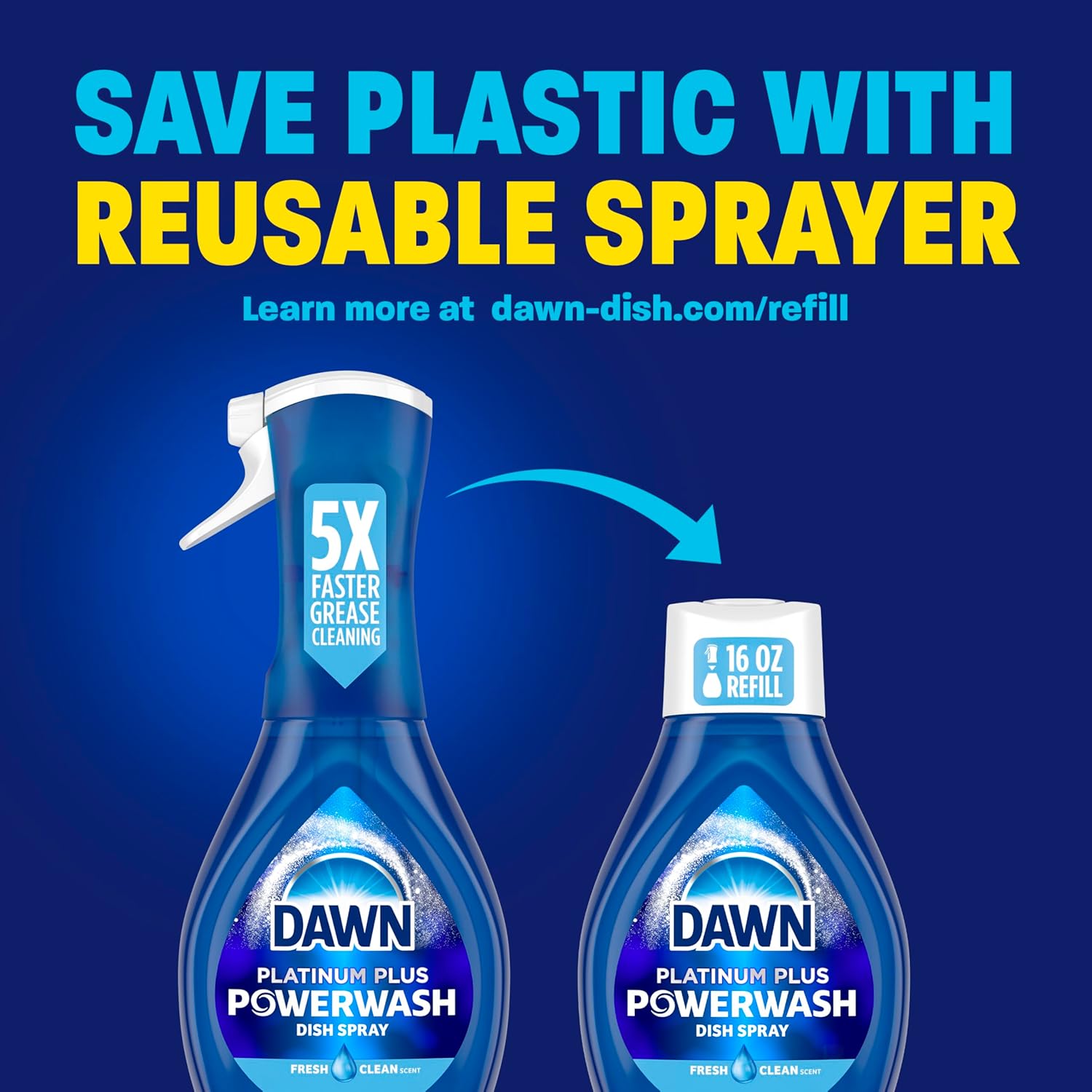 Dawn Powerwash Dish Soap Spray, Frosted Cranberry – One Bottle Replaces Multiple Cleaners for an Uncluttered Kitchen