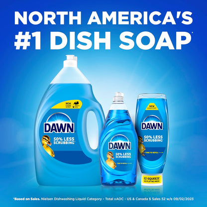Dawn Ultra EZ-Squeeze Dish Soap – Family Safe Dishwashing Liquid for Busy Household Kitchens