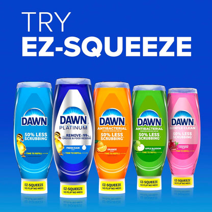 Dawn Ultra EZ-Squeeze Dish Soap – Patio and Garage Degreaser, 3x22oz Bulk Pack