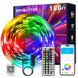 DAYBETTER Smart LED Strip Lights 50ft – Cool to the Touch Ambient Lighting for Playroom Ceiling and Toddler Bedroom with Auto Timer