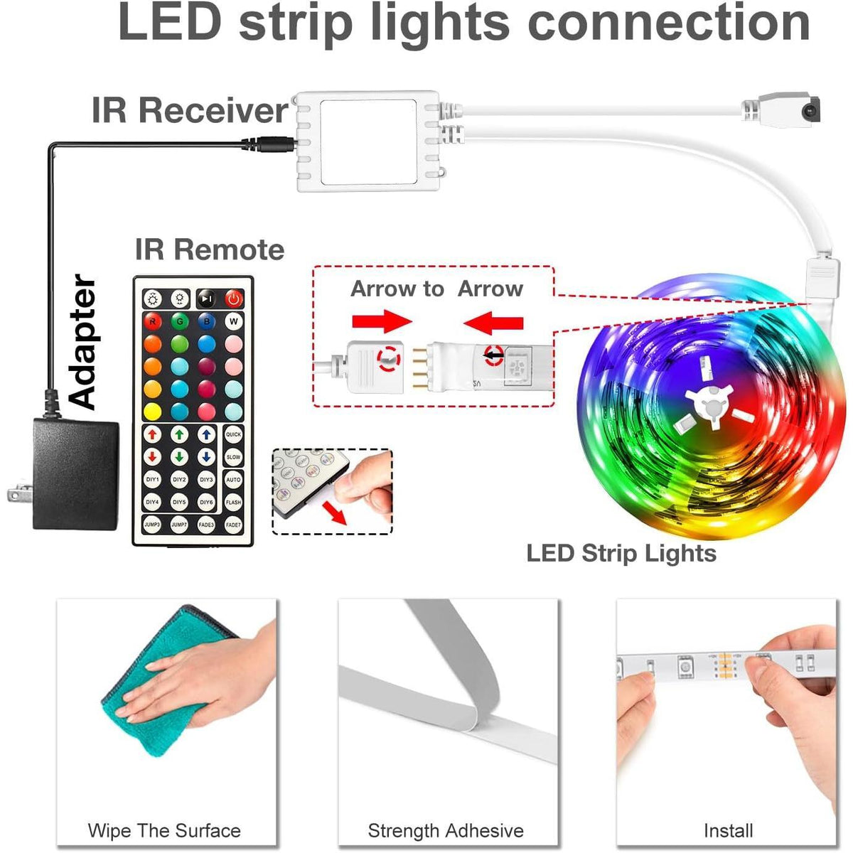 DAYBETTER Smart LED Strip Lights 50ft – Cool to the Touch Ambient Lighting for Playroom Ceiling and Toddler Bedroom with Auto Timer