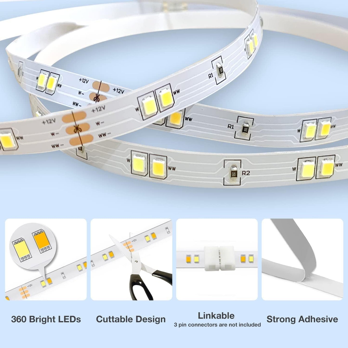 DAYBETTER Under Cabinet LED Lights – Flameless Night Light for Kids Room and Nursery, Cool to Touch