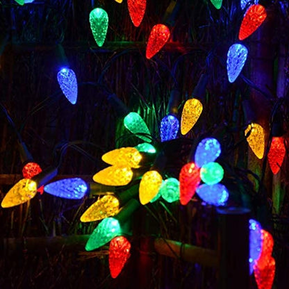 Dazzle Bright C6 String Lights – Weatherproof Patio Lighting, 33 ft Outdoor String with 8 Modes