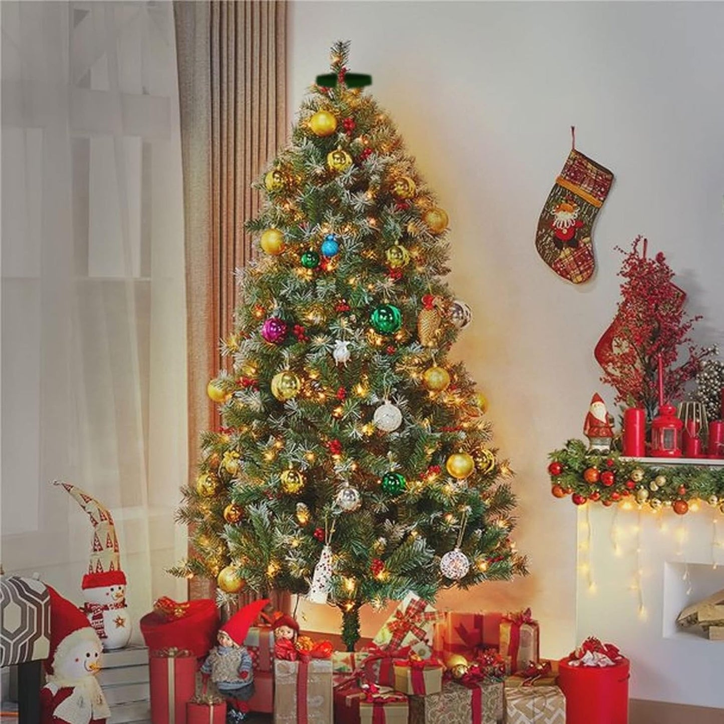Dazzle Bright Christmas Tree Lights – Cascading 16-Strand LED Lights for Living Room and Staircase Decor