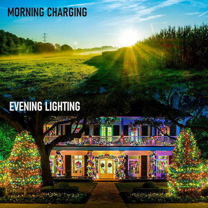 Dazzle Bright Waterproof LED String Lights – Portable Solar Powered Lights for Camping and Backyard Dining