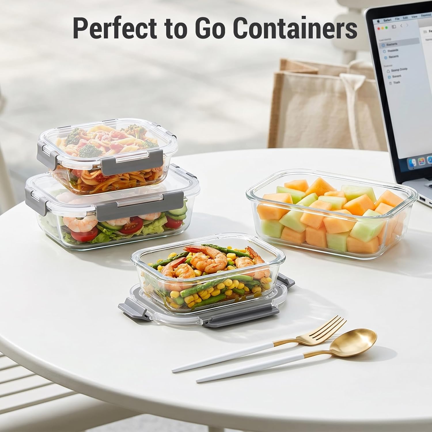 Dealusy 20-Piece Glass Food Storage Set – Thoughtful Birthday Gift for Meal Prep Lovers