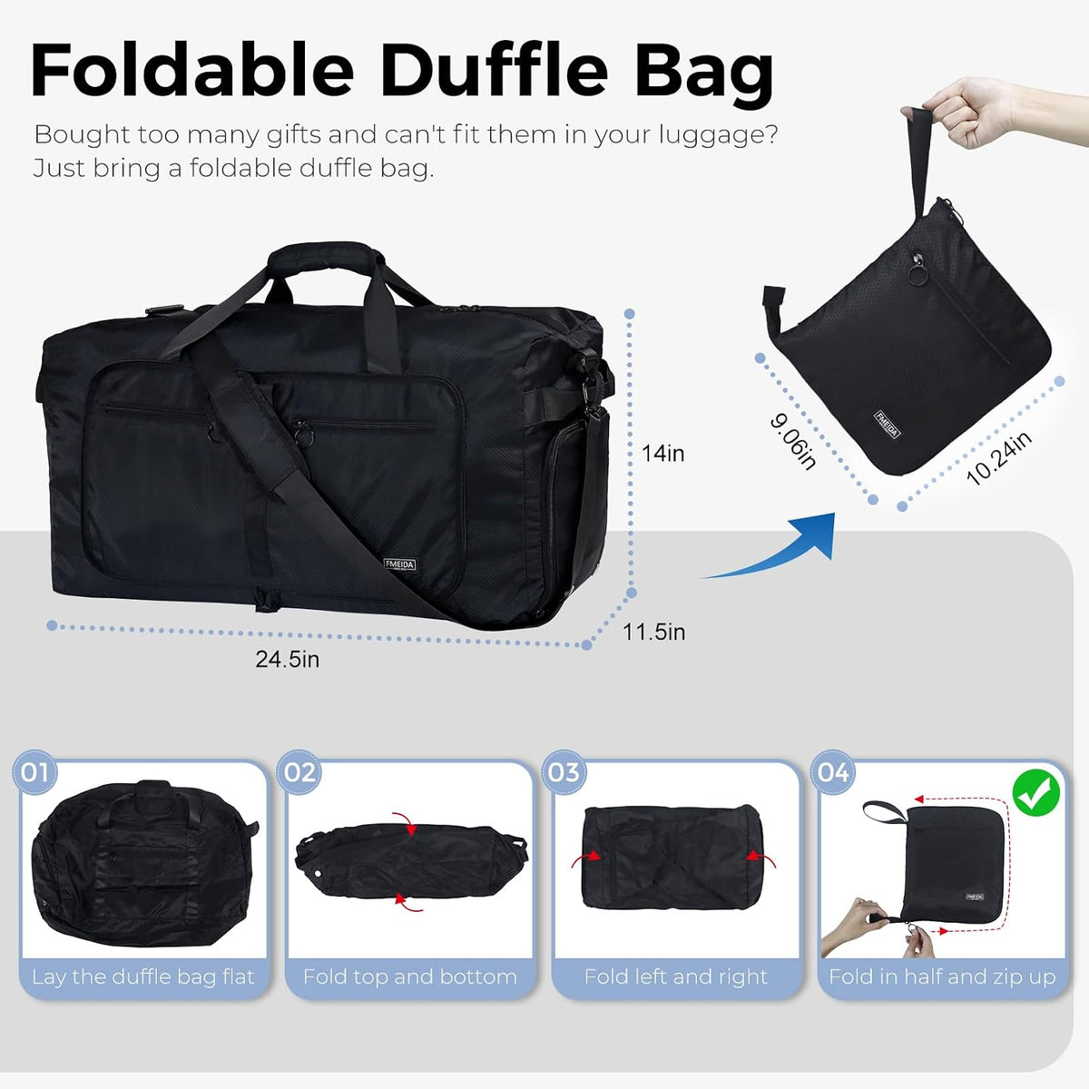 dedicated internal shoe compartment / end-pouch for zone organization