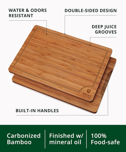 deep juice groove along the edge to capture liquids and prevent spills