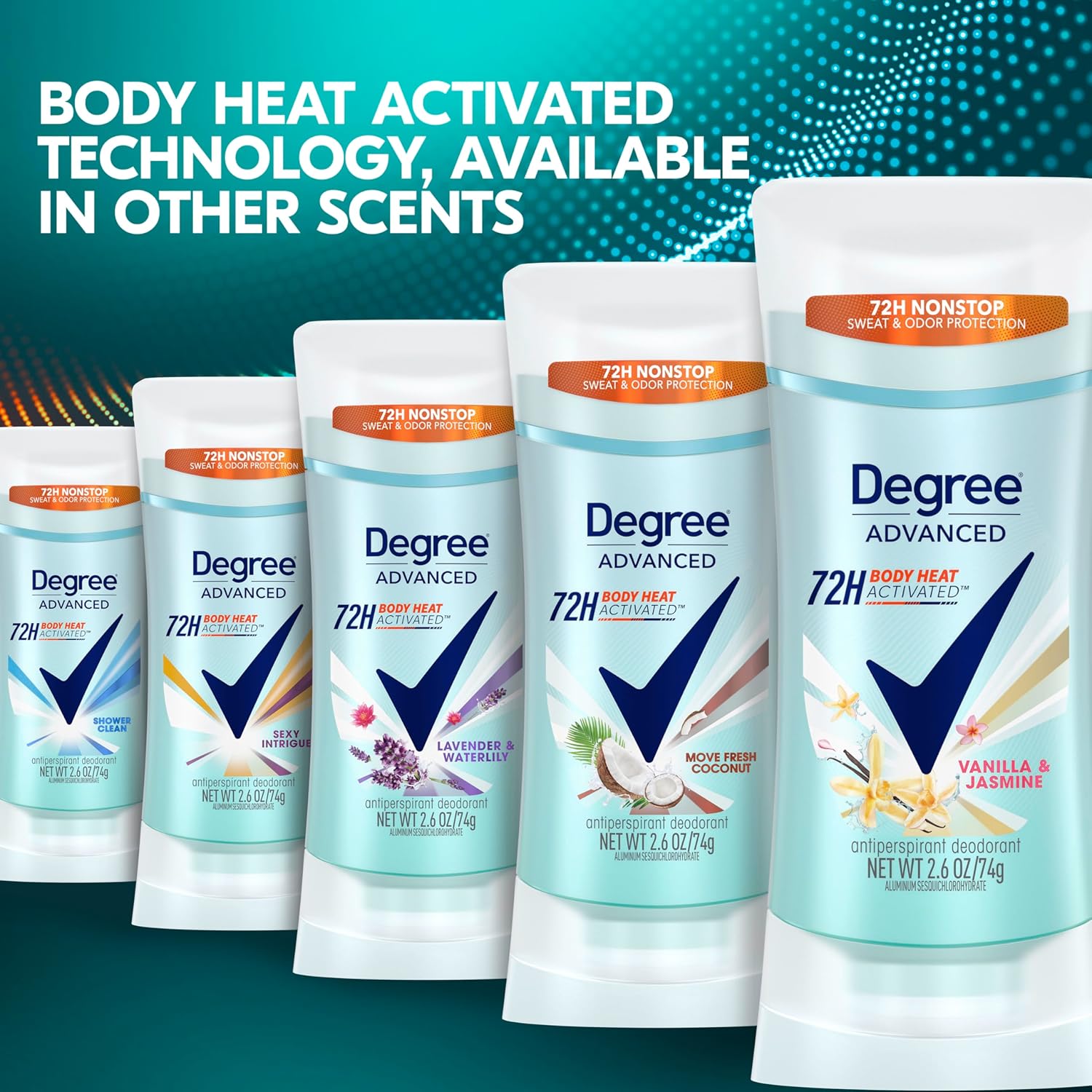 Degree Advanced Protection Vanilla & Jasmine Antiperspirant 2-Pack – Thoughtful Birthday Gift for Active Women and Moms