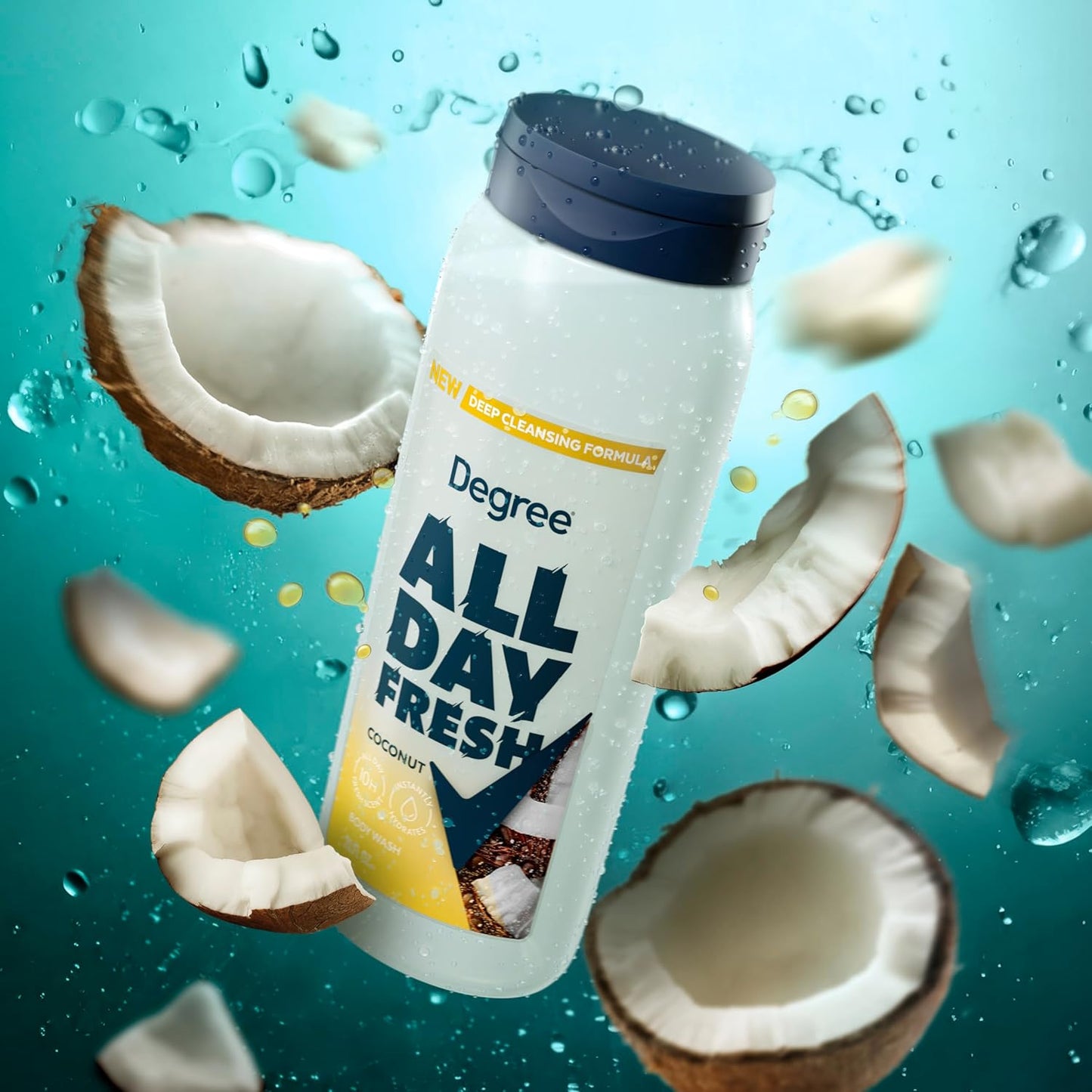 Degree Body Wash Coconut Sandalwood – Long-Lasting Scented Shower Gel for Meditation and Yoga