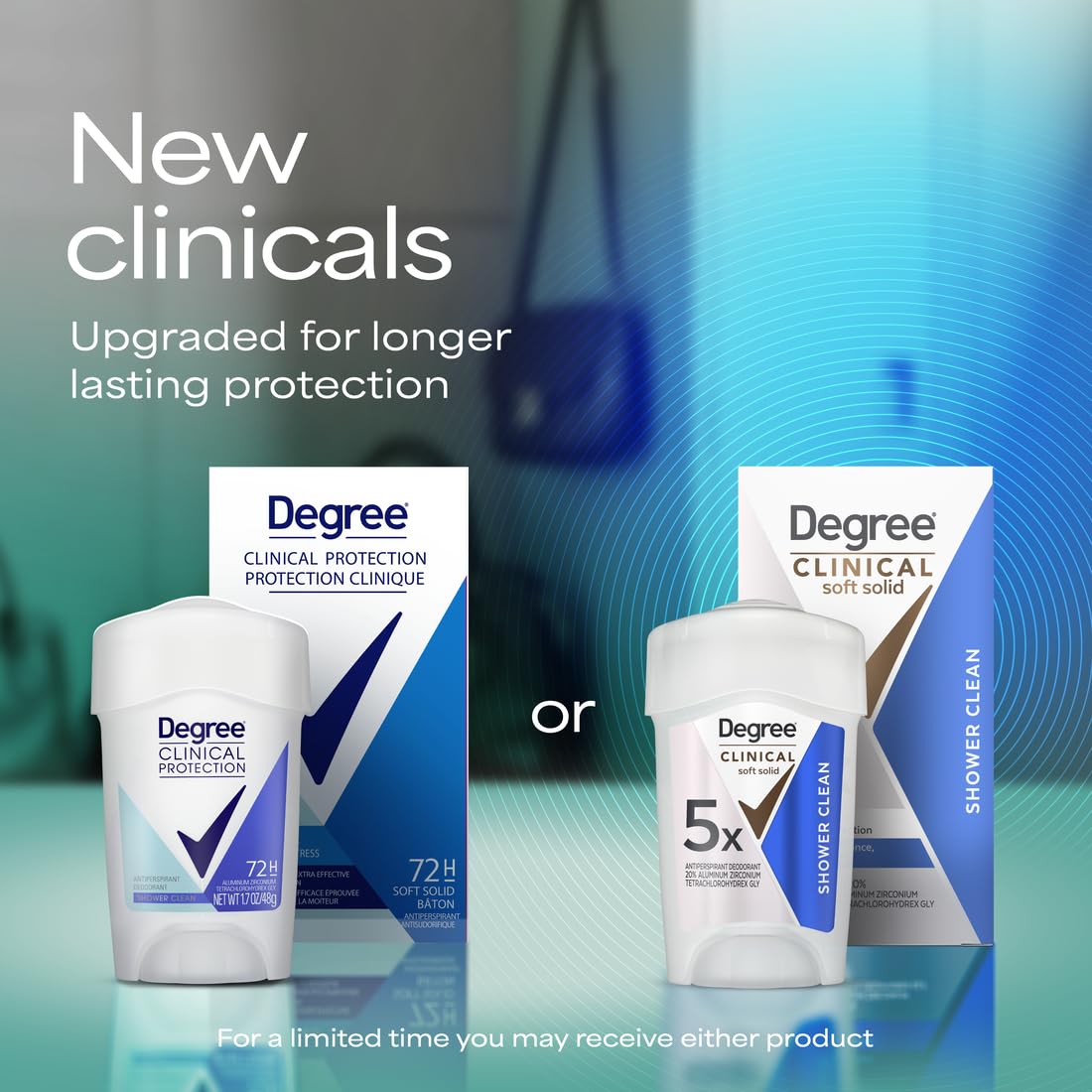 Degree Clinical Strength Antiperspirant Deodorant 72-Hour Wetness Protection for Client Meetings Presentations and Long Shifts 1.7 oz