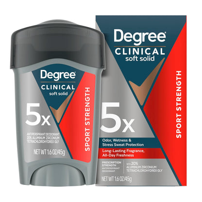 Degree Men Clinical Strength Antiperspirant – Focus Mode Antiperspirant Stick, 96-Hour Confidence for Long Workdays