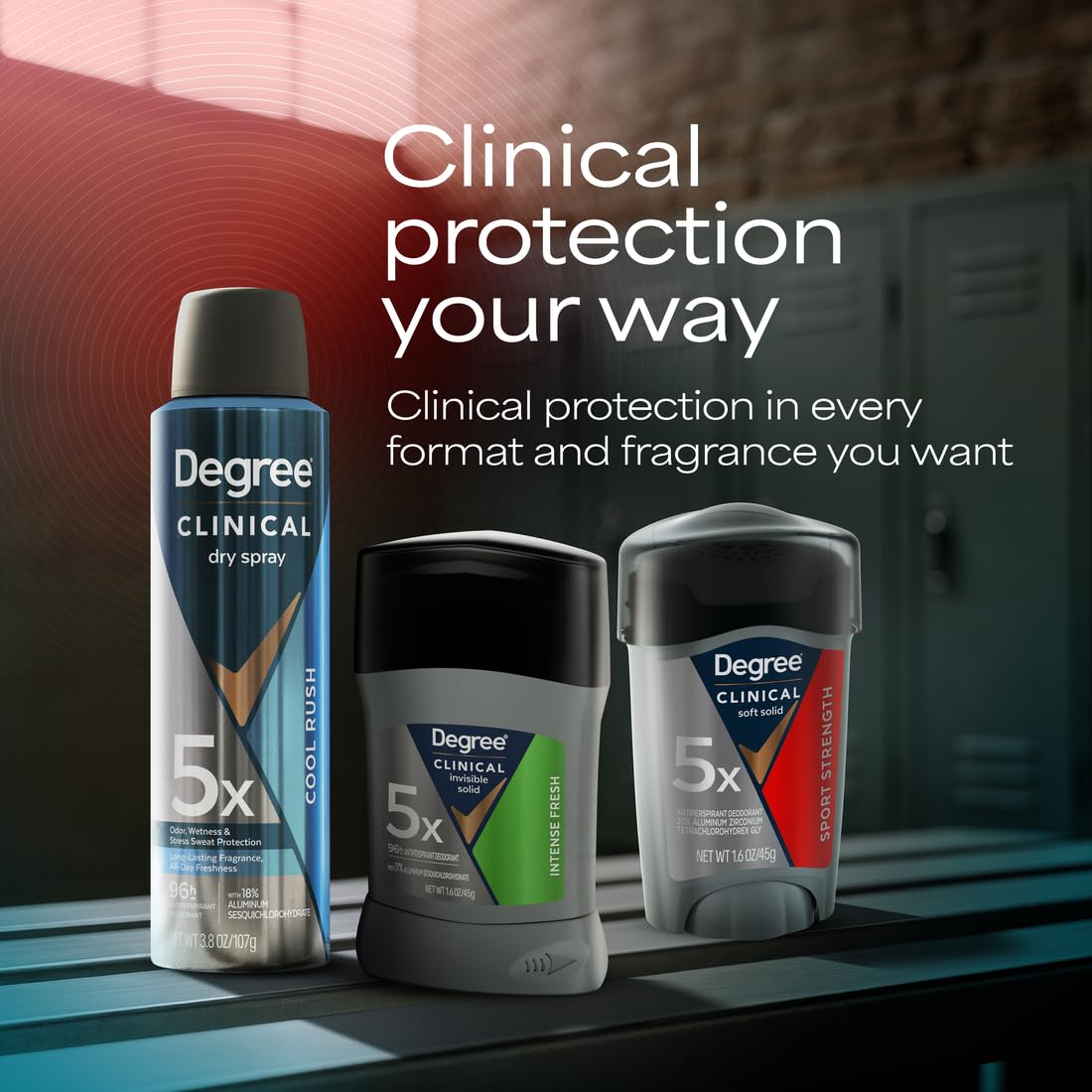 Degree Men Clinical Strength Antiperspirant – Focus Mode Antiperspirant Stick, 96-Hour Confidence for Long Workdays