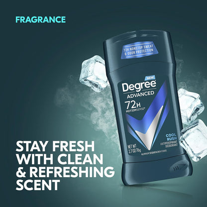 Degree Men Cool Rush Deodorant Stick – Hiking Trails and Backyard BBQs, 72-Hour Sweat Defense in a Portable 4-Pack
