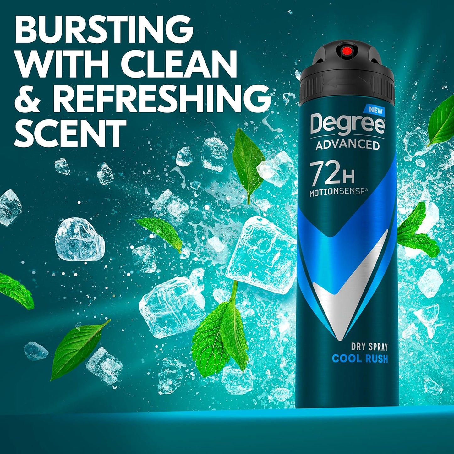 Degree Men MotionSense Dry Spray Cool Rush 4-Pack – Portable Sweat Defense for Hiking, Outdoor Dining, and Backyard Workouts