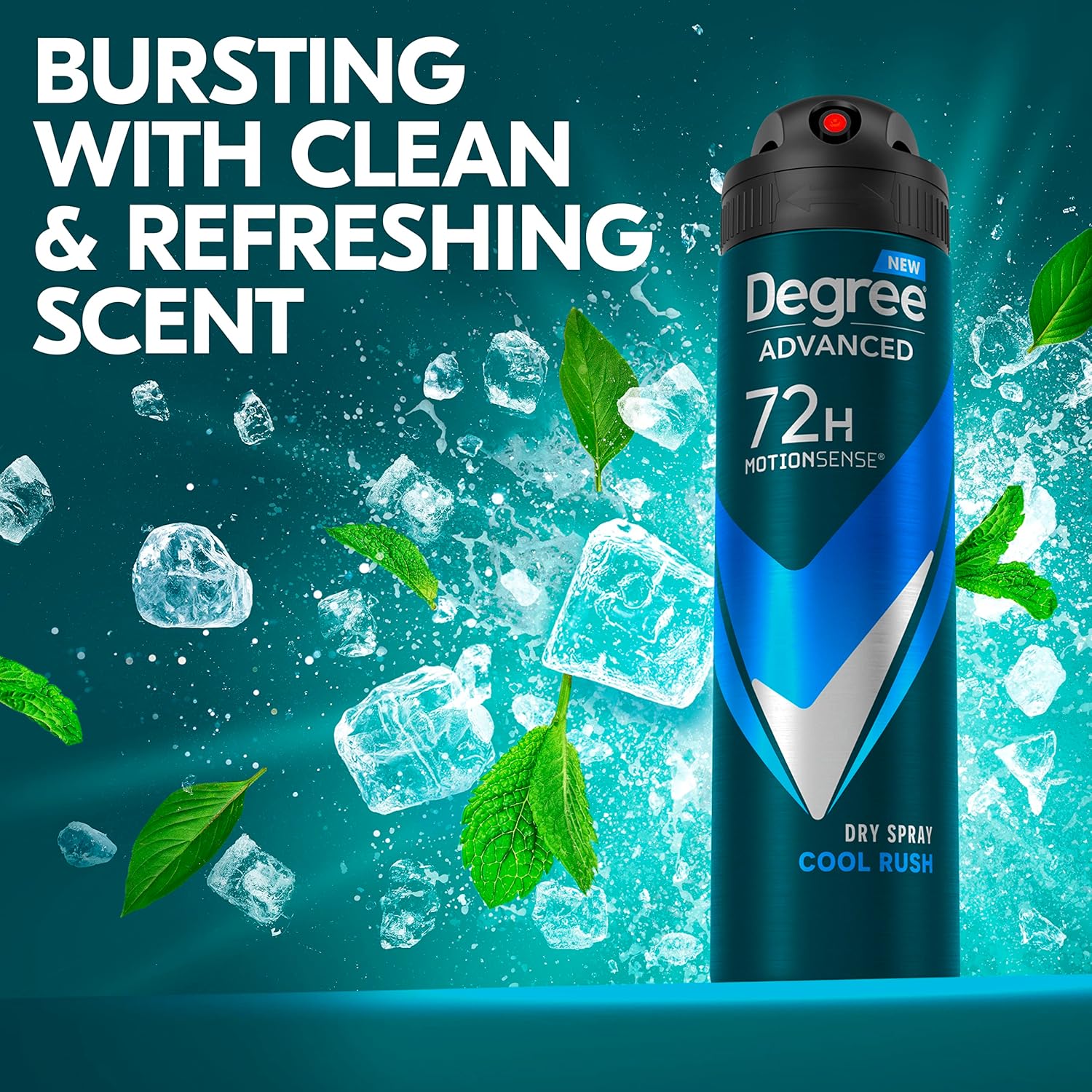 Degree Men MotionSense Dry Spray Cool Rush 4-Pack – Portable Sweat Defense for Hiking, Outdoor Dining, and Backyard Workouts