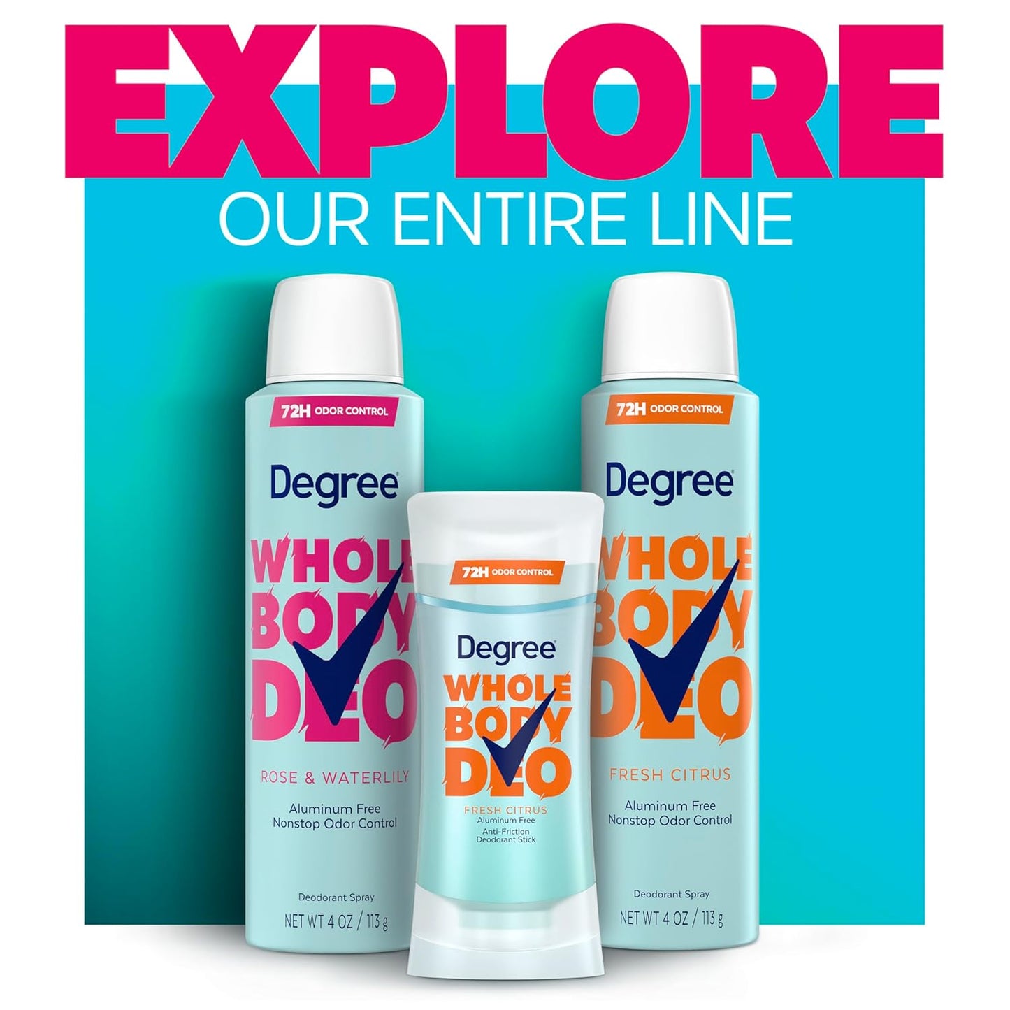 Degree Women Whole Body Deodorant Spray – Dermatologist-Tested Aluminum-Free Formula for Sensitive Skin Confidence