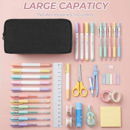 Della Gao Big Capacity Pencil Pouch – Holiday Gift for Students and Teachers, Lightweight Travel Organizer