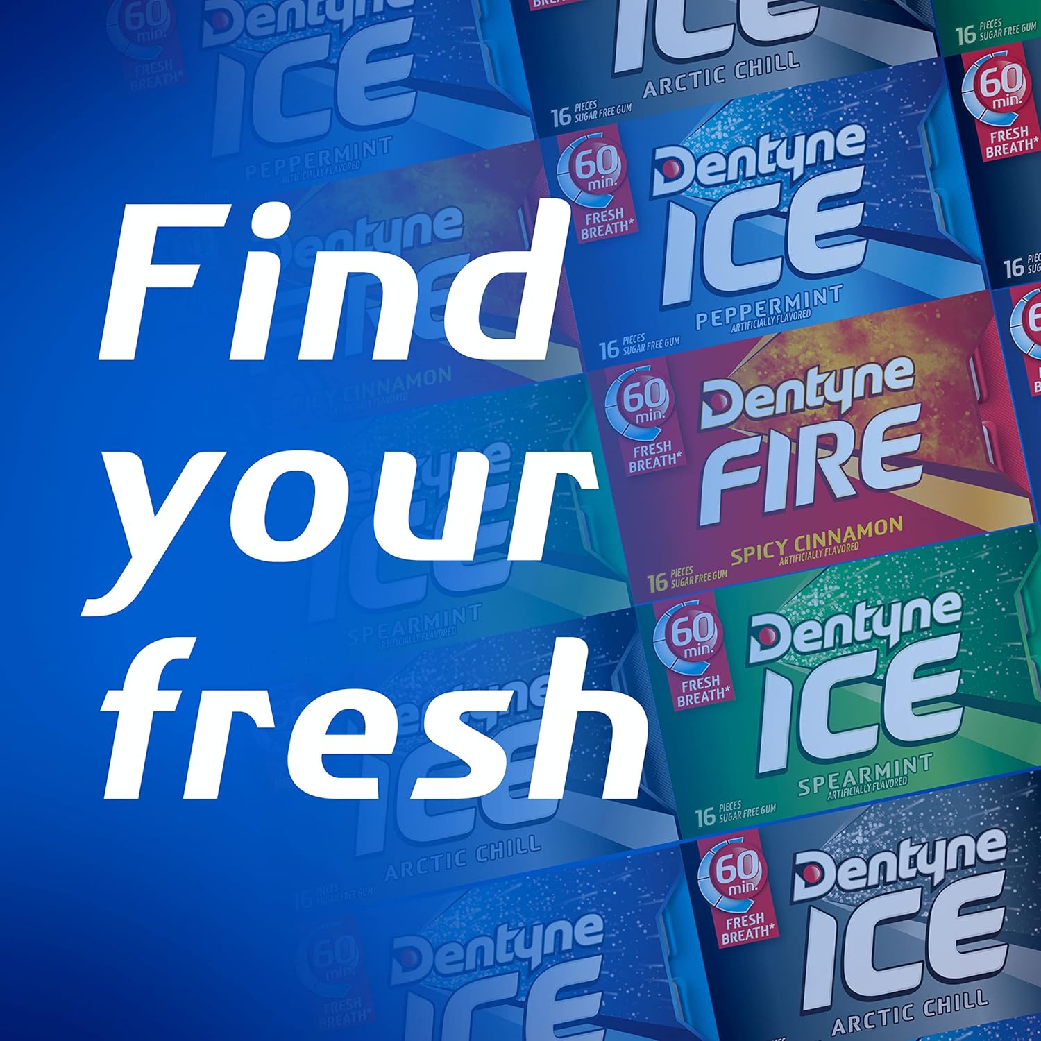 Dentyne Ice Winter Chill Sugar-Free Chewing Gum – Calorie-Conscious Chew for Home, Gym Bag, and Diet Routine