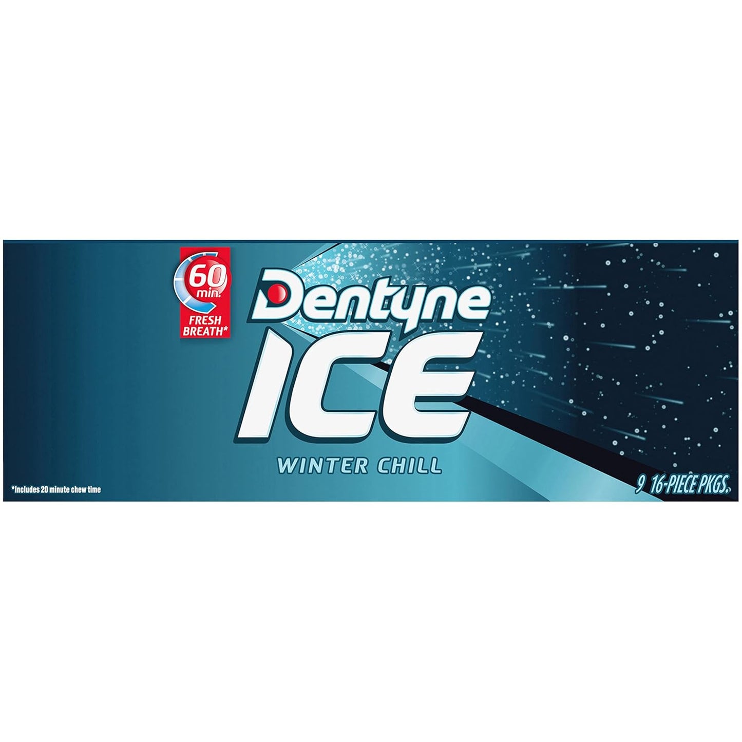 Dentyne Ice Winter Chill Sugar-Free Chewing Gum – Calorie-Conscious Chew for Home, Gym Bag, and Diet Routine