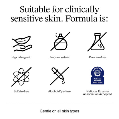 dermatologist-tested formula safe for daily use on sensitive skin