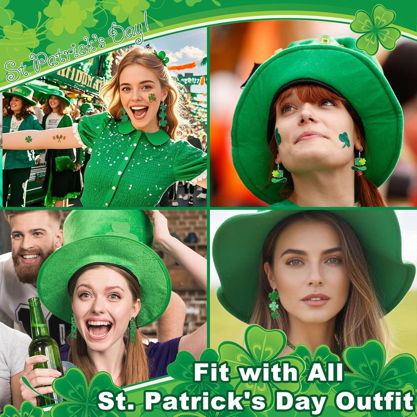 designed specifically as women's accessories in festive green styling