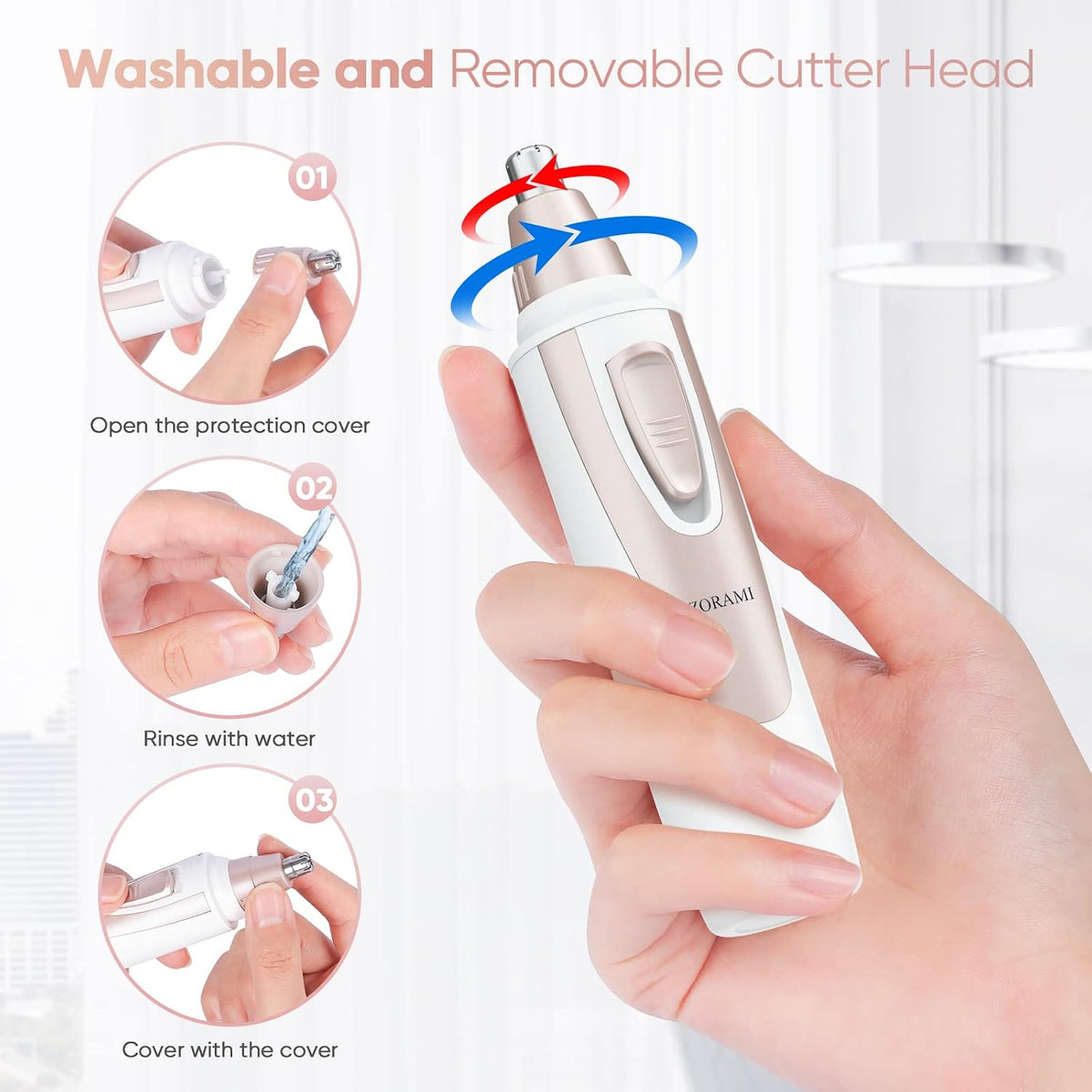 detachable head with included dust-proof protective cover