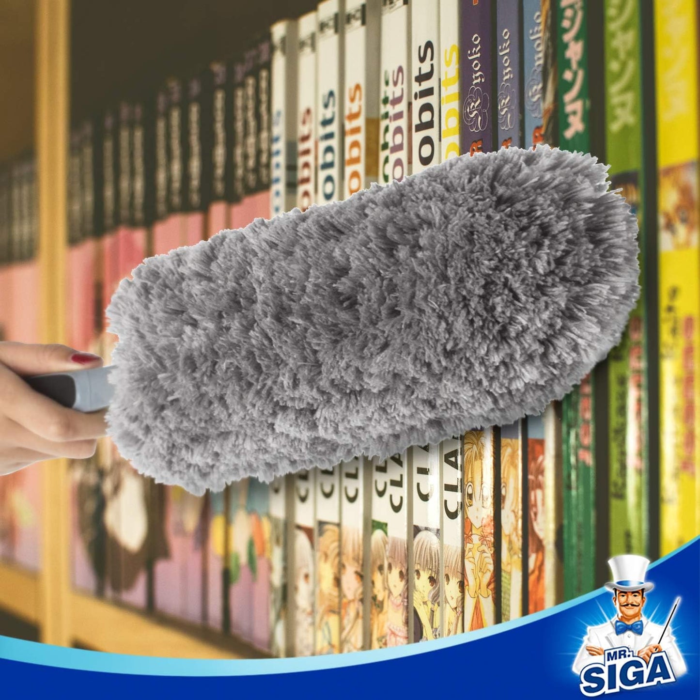 detachable, machine-washable microfiber head (up to 40°c/104°f)