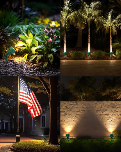 DEWENWILS 5000K LED Landscape Spotlight – Stylish Yard Accent for Front Porch, Garden Beds, and Architectural Curb Appeal