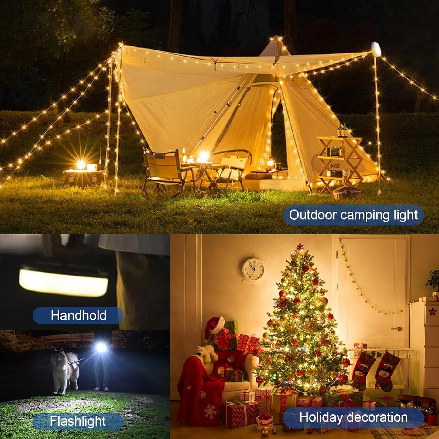DGE Birthday Gift String Lights – Retractable 32.8ft LED Strip with USB-C Charging and 8 Lighting Modes