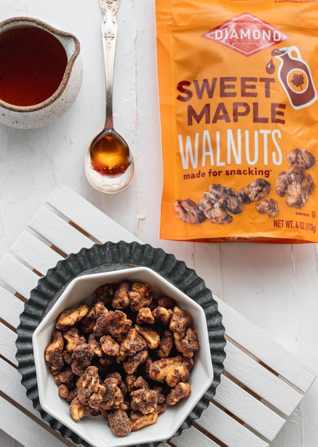 Diamond of California Sweet Maple Walnuts 4 oz – Lunchbox-Friendly Snack for School and After-School
