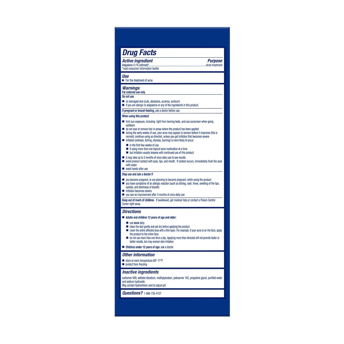 Differin 0.1% Adapalene – Consistent 90-Day Acne Solution to Boost Daily Work Productivity