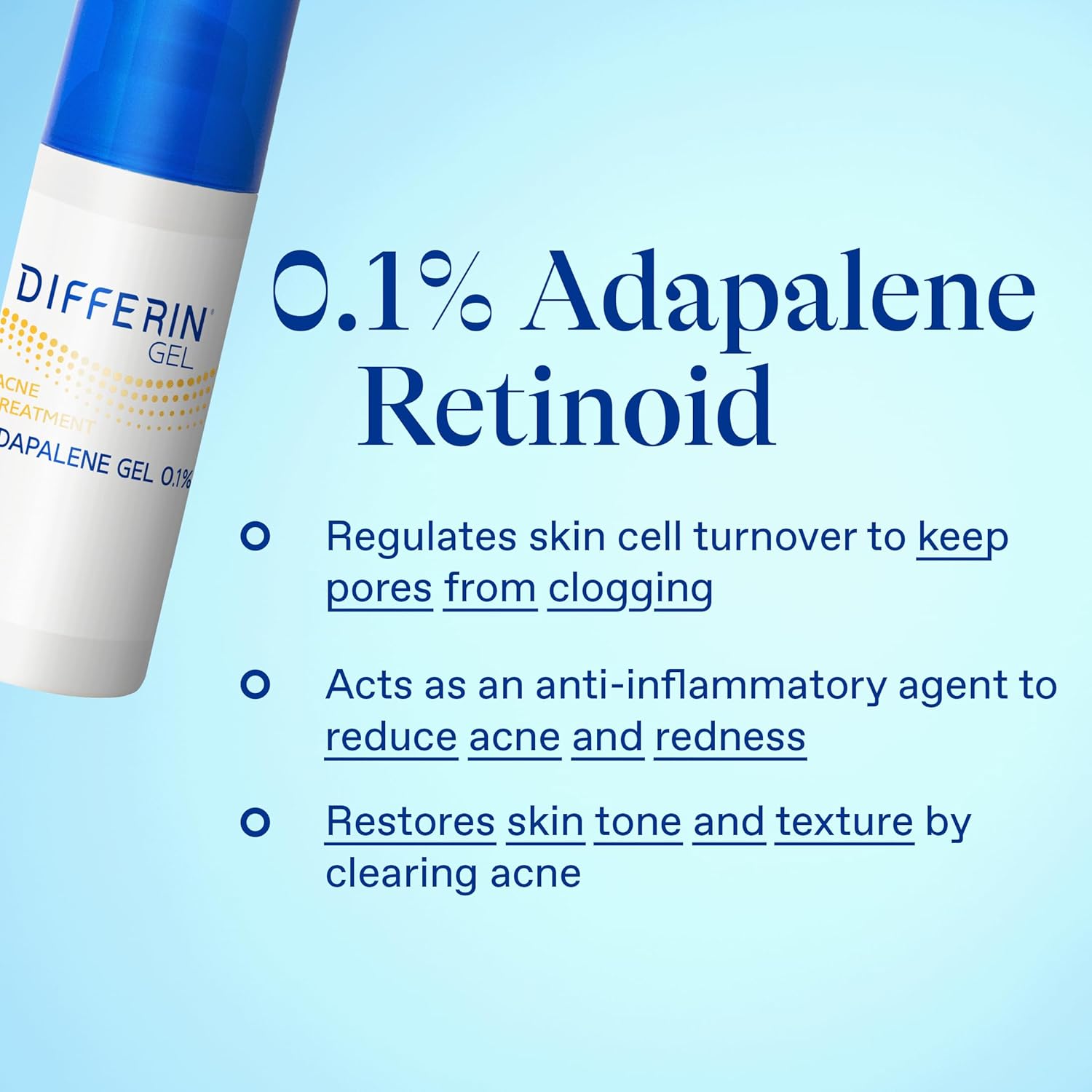 Differin 0.1% Adapalene – Consistent 90-Day Acne Solution to Boost Daily Work Productivity