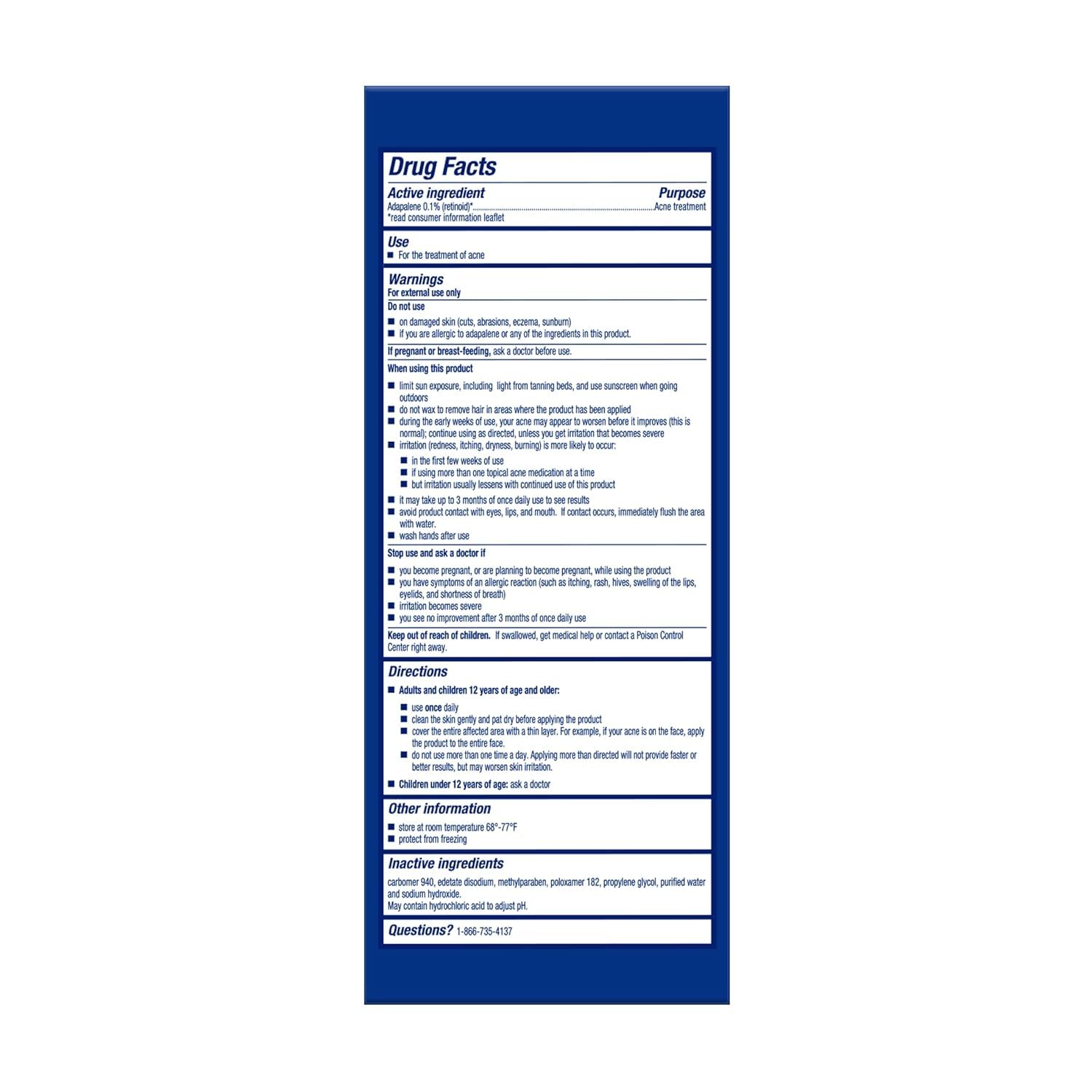 Differin 0.1% Adapalene – Consistent 90-Day Acne Solution to Boost Daily Work Productivity