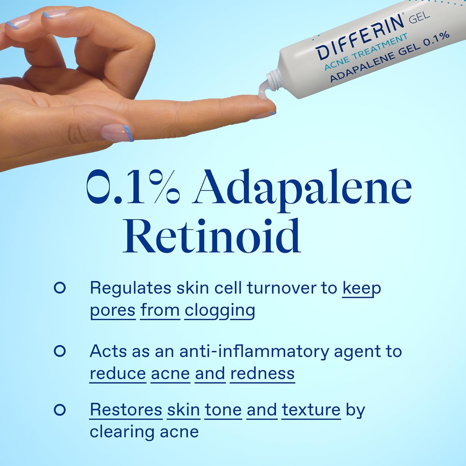 Differin 0.1% Adapalene – Elegant Skincare Solution for Refined Acne Prevention