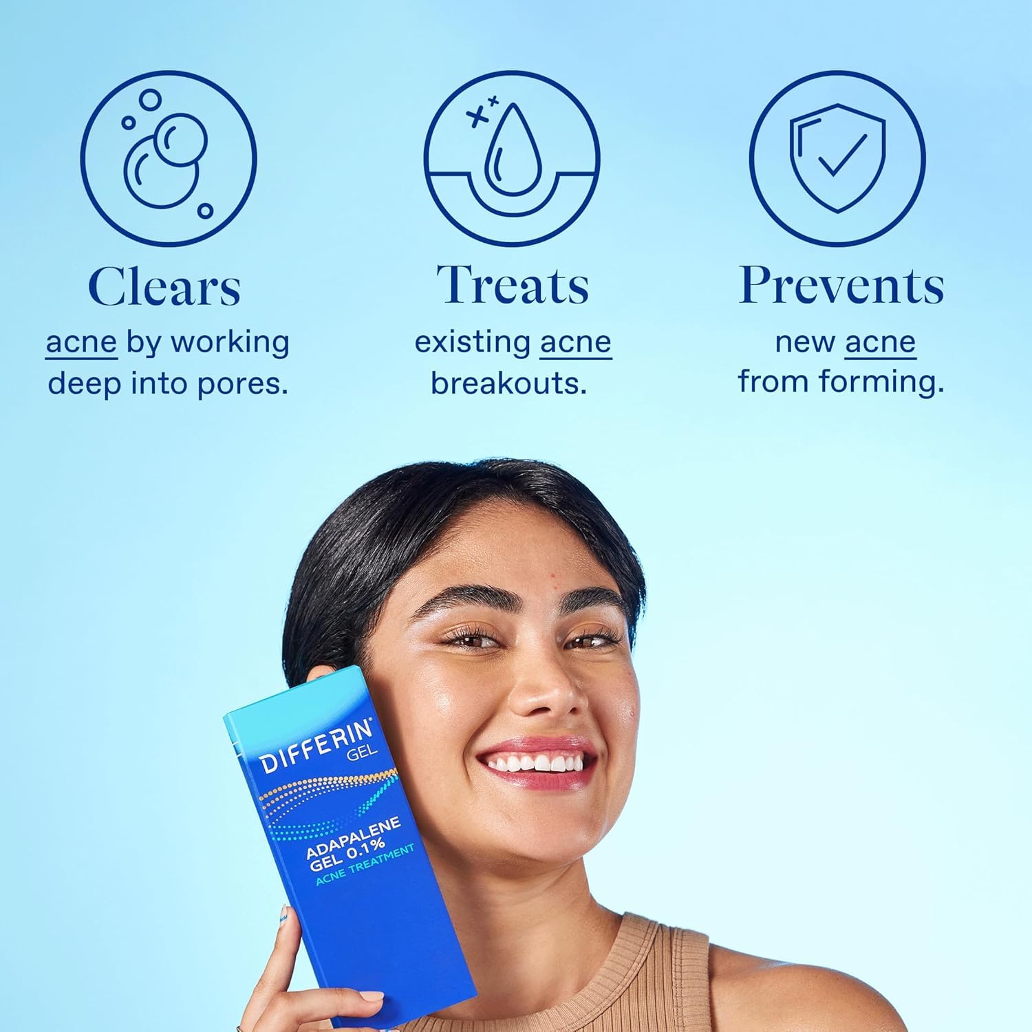 Differin 0.1% Adapalene Gel – Non-Irritating Daily Treatment for First-Time Retinoid Users