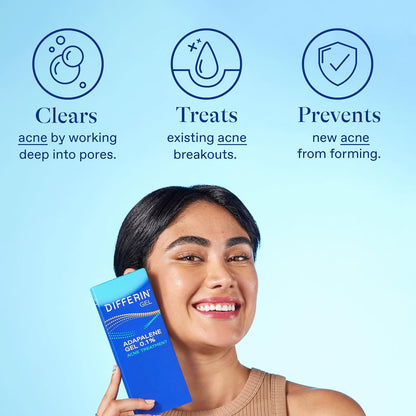 Differin 0.1% Adapalene Gel – Non-Irritating Daily Treatment for First-Time Retinoid Users
