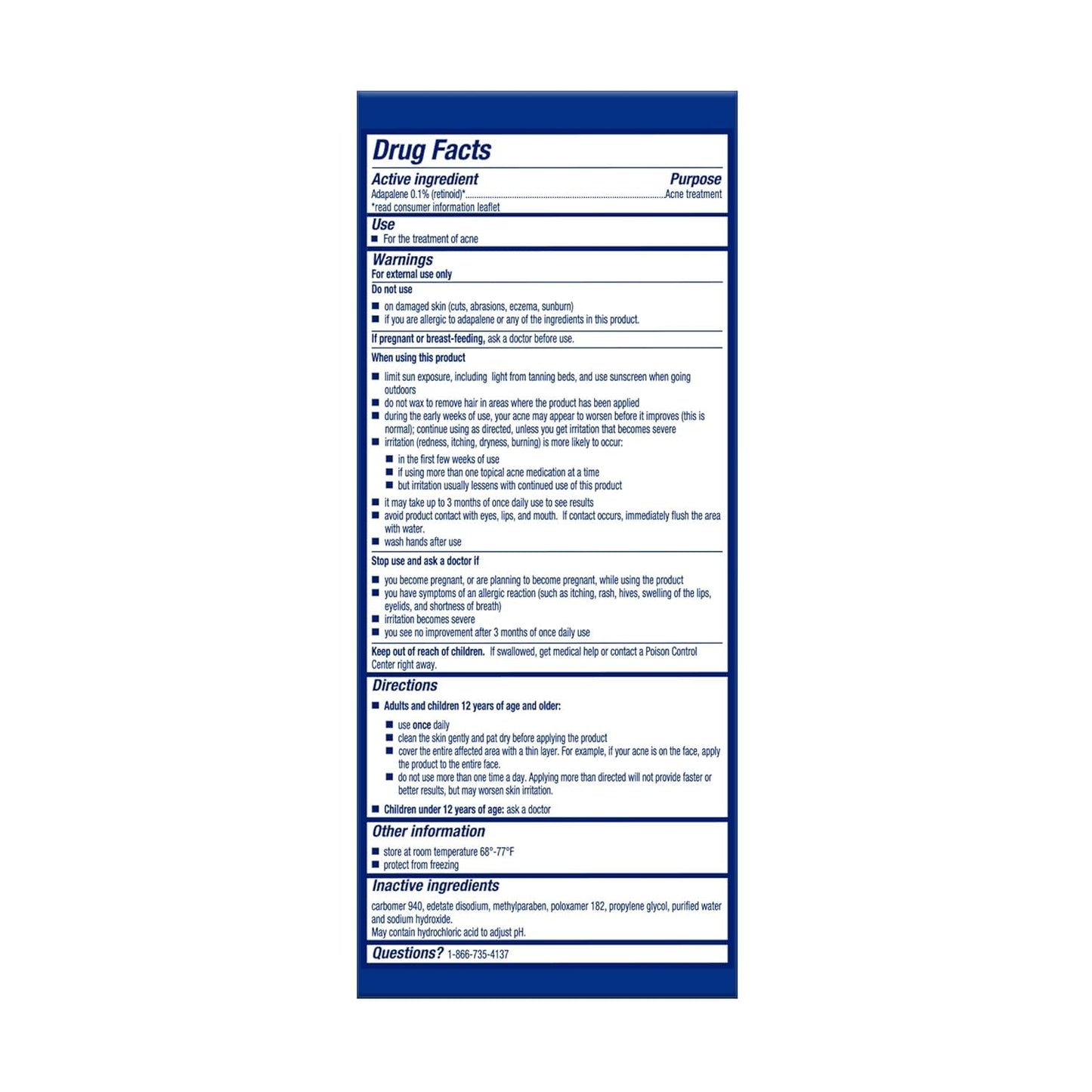 Differin 0.1% Adapalene Gel – Non-Irritating Daily Treatment for First-Time Retinoid Users