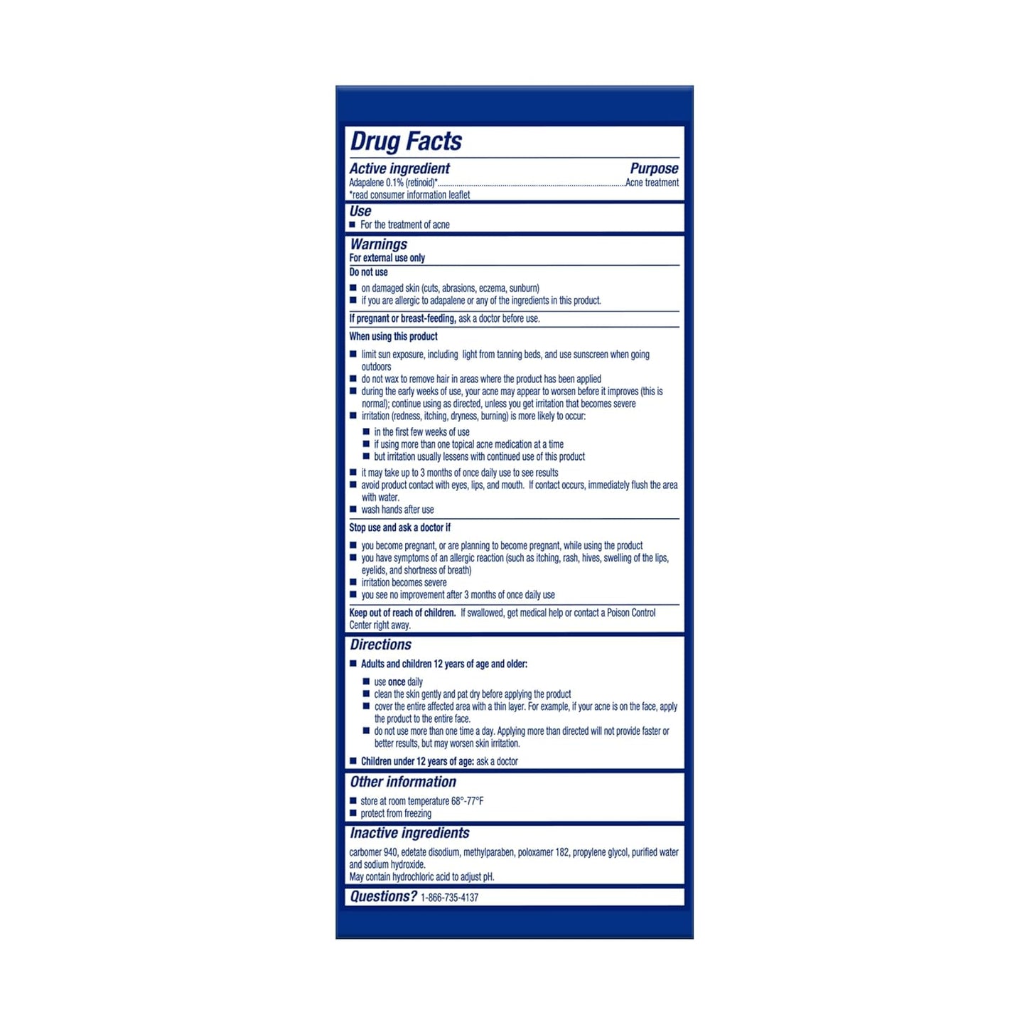 Differin 0.1% Adapalene Gel – Non-Irritating Daily Treatment for First-Time Retinoid Users