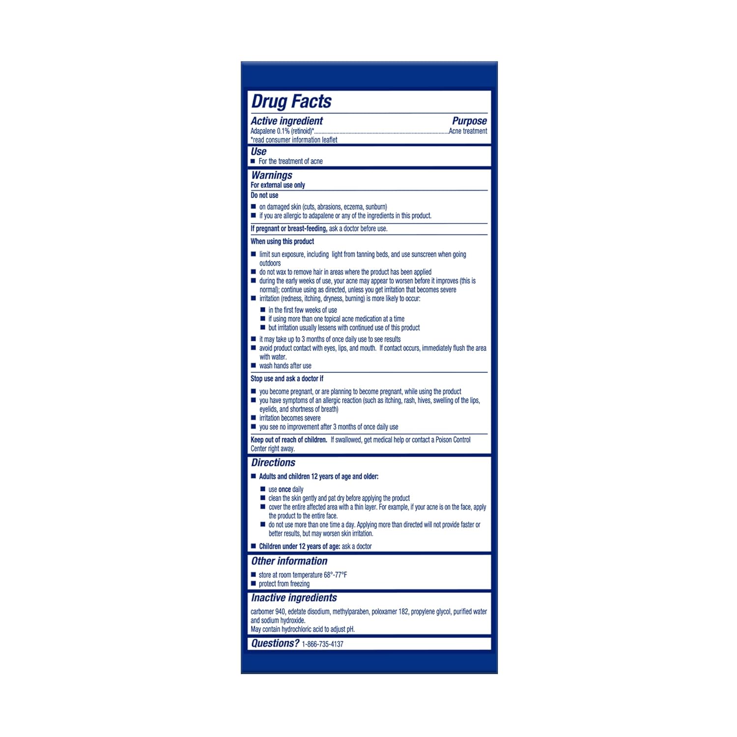 Differin 0.1% Adapalene Gel – Non-Irritating Daily Treatment for First-Time Retinoid Users