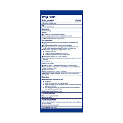 Differin 0.1% Adapalene Gel – Non-Irritating Daily Treatment for First-Time Retinoid Users