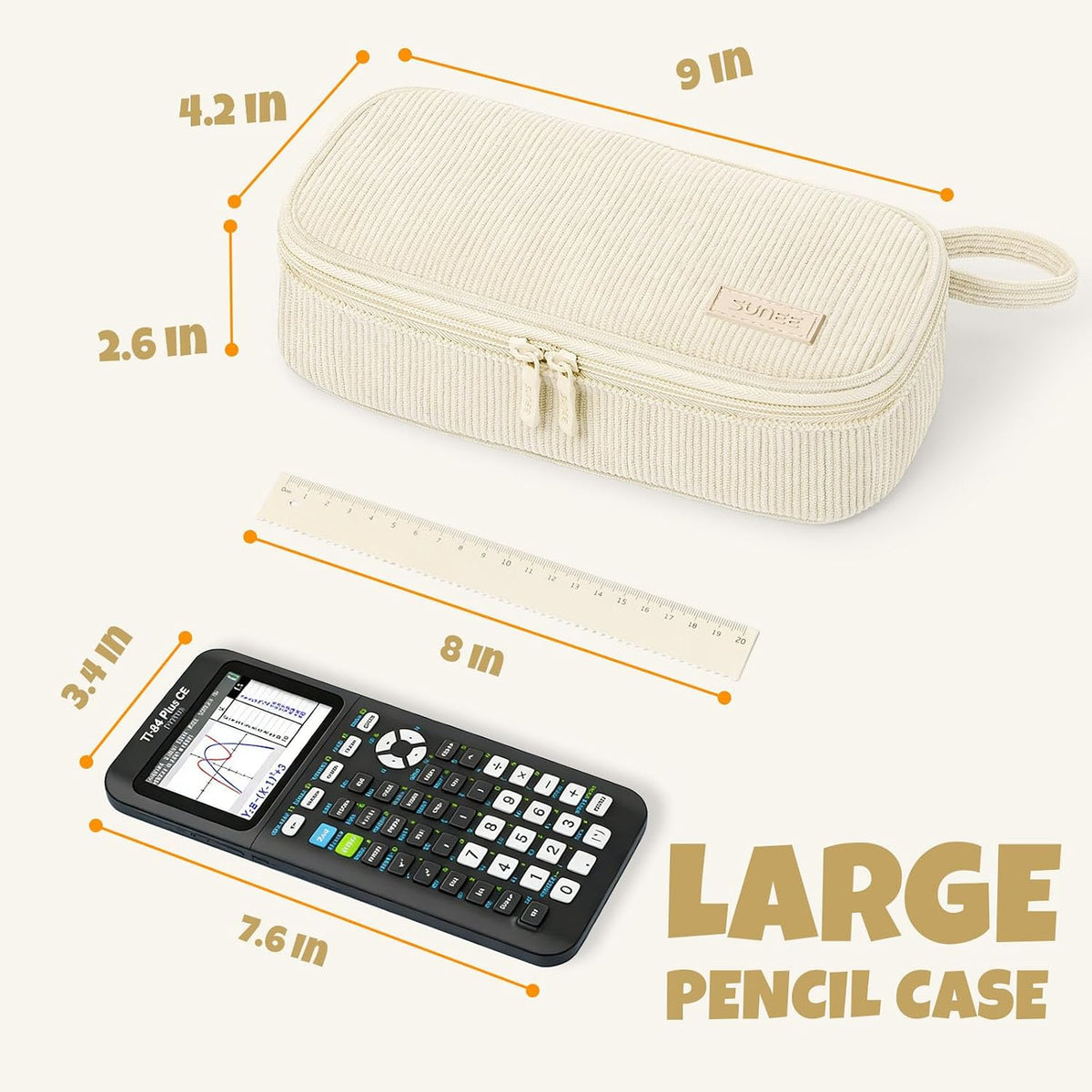 dimensions of 8.58 × 4.13 × 2.56 inches offering ample storage