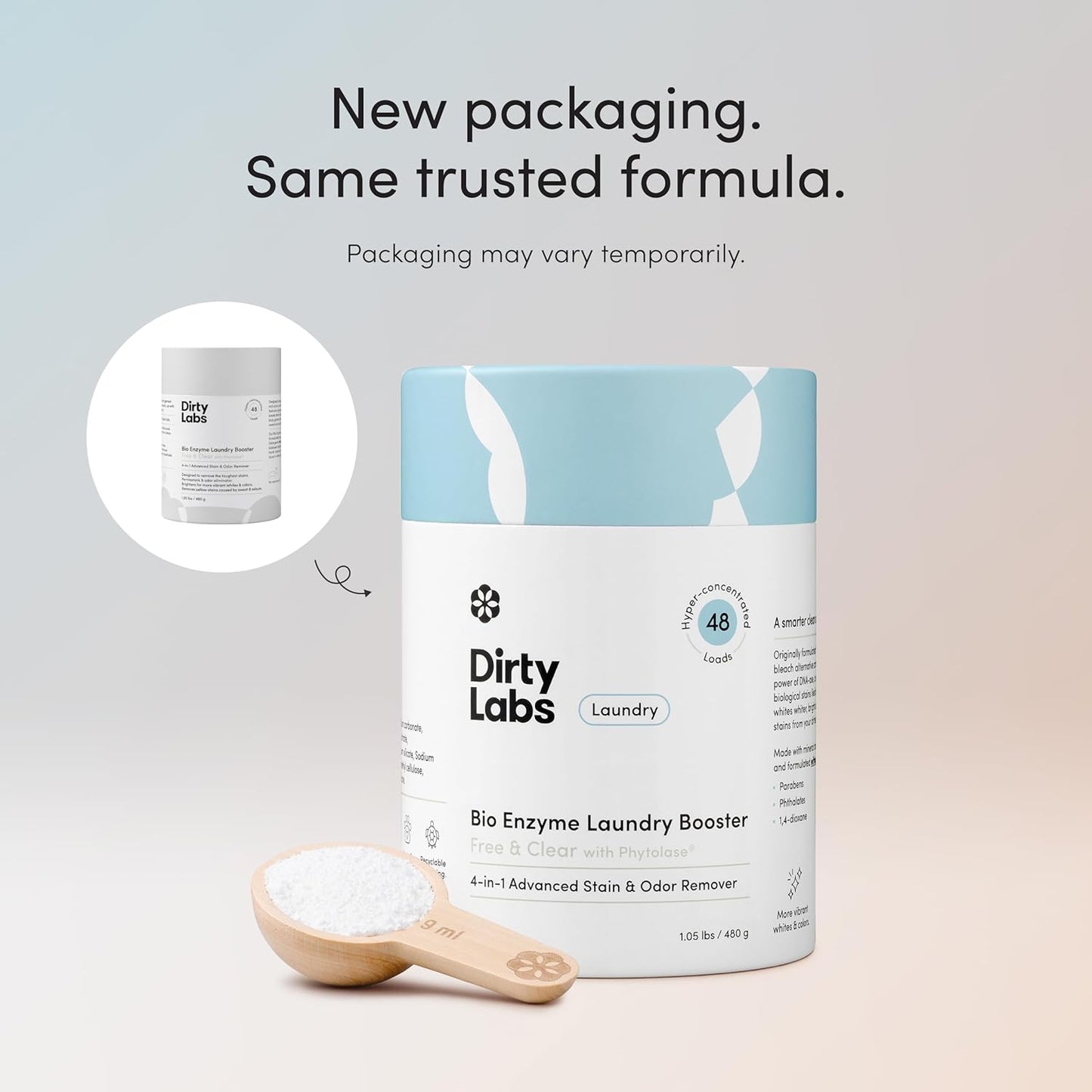 Dirty Labs Nontoxic Enzyme Laundry Booster for Pet-Safe Bedding Washing and Septic-Safe Odor Neutralization, 48 Loads